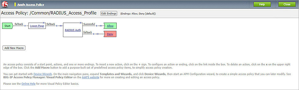 Screenshot of F5 Big-IP, Edit Access Profiles 9